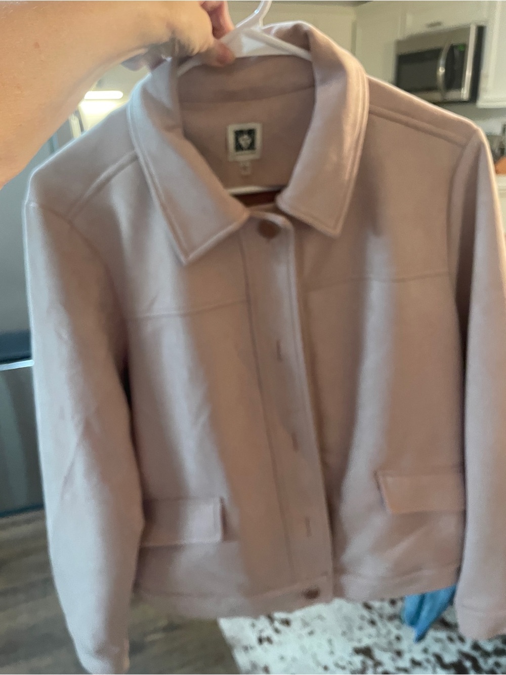 Anne Klein Blush Pink Pea Coat